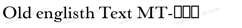 Old englisth Text MT字体转换